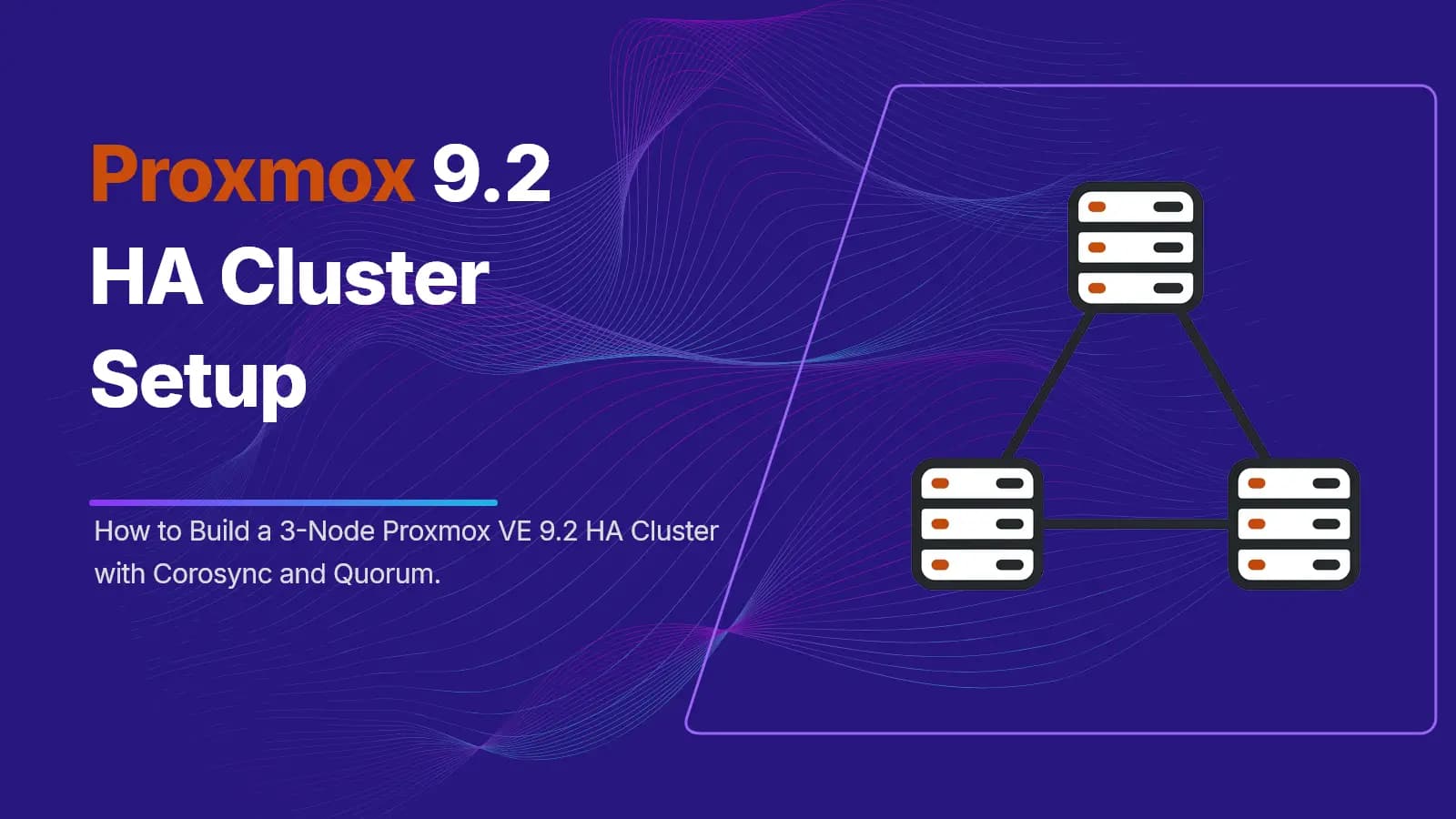Proxmox 9.2 HA Cluster Setup