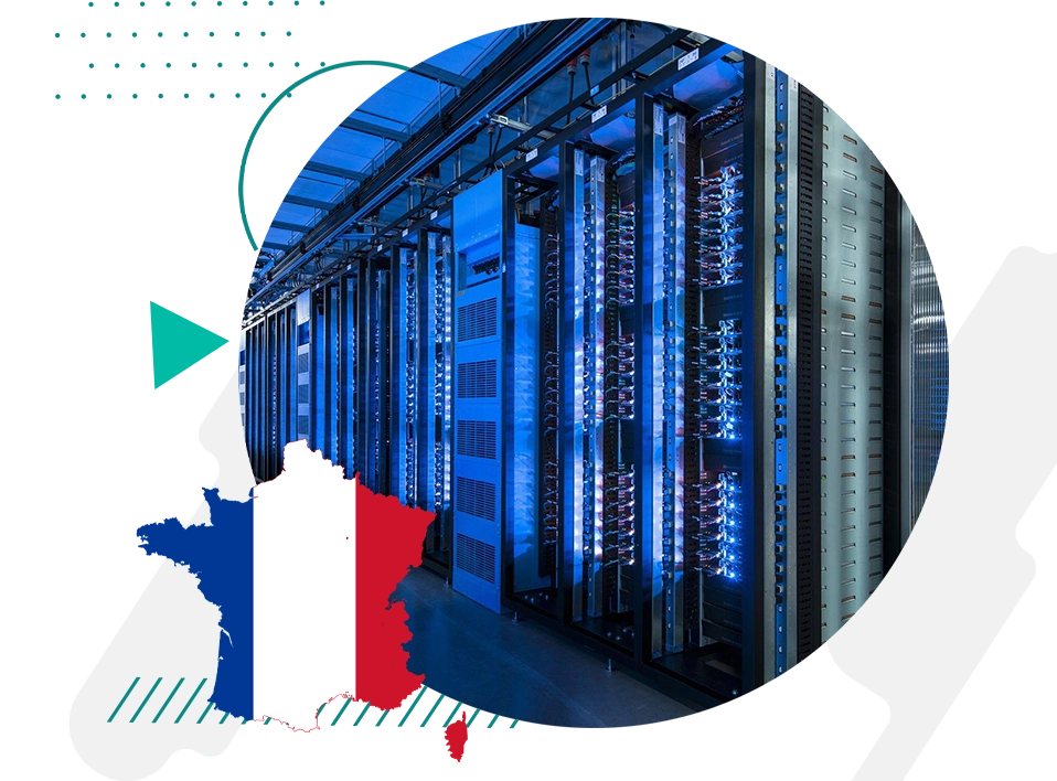 France dedicated server hosting racks in a France data center