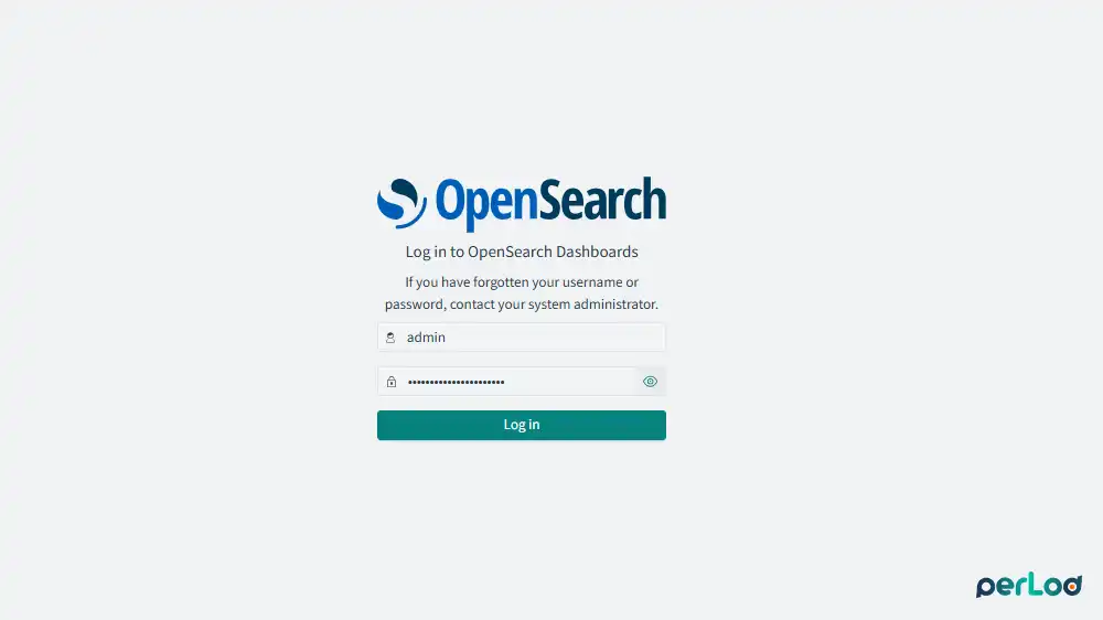 Log in to OpenSearch dashboards