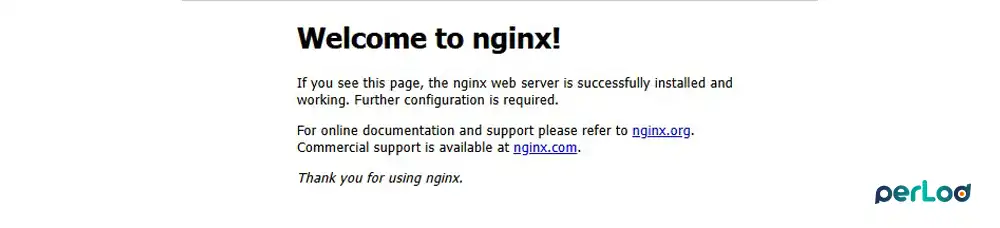 default Nginx welcome page