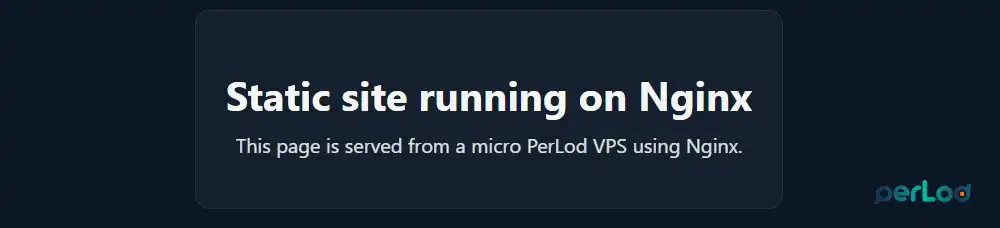 verify Nginx static page