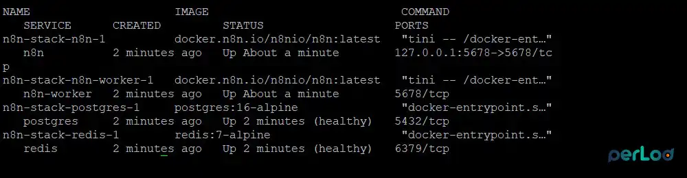 Check n8n containers are running