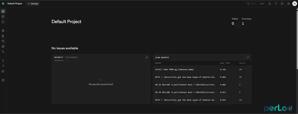 Supabase Studio Dashboard