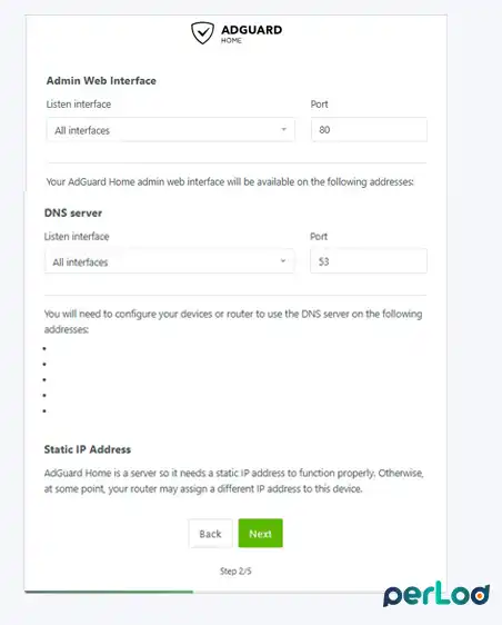 AdGuard Home admin web interface