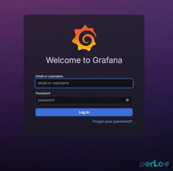 Login to Grafana dashboard