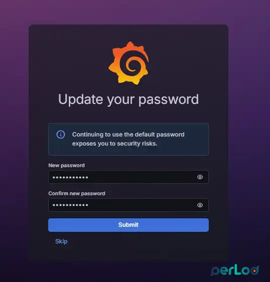 Change Grafana admin password