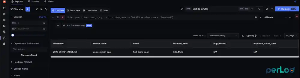Send Trace from Python to SigNoz