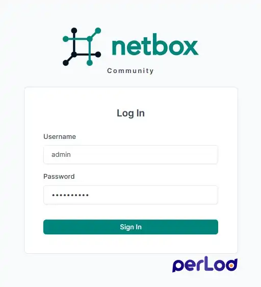 NetBox login page